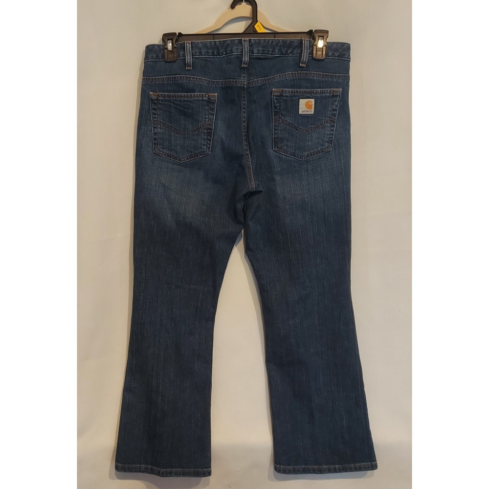Carhartt Womens Discontinued Curvy Fit Mid-Rise Bootcut Jeans Size 12 #WB014VTB